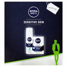 Nivea Men Sensitive pro muže voda po holení 100 ml + gel na holení 200 ml dárková sada