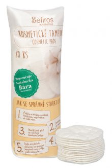Sefiros Kosmetické tampónky ze 100% bavlny (Cosmetic Pads) 80 ks
