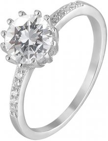 Beneto Stříbrný prsten s krystaly AGG206 54 mm