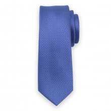 Úzká kravata modré barvy s jemným vzorem 11123