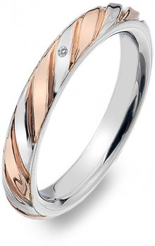 Hot Diamonds Bicolor prsten s diamantem Breeze DR177 56 mm