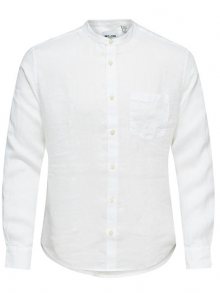 ONLY&SONS Pánská košile Luke LS Linen Mandarine Shirt S