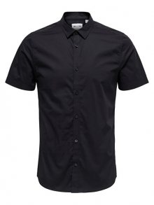 ONLY&SONS Pánská košile Alfredo SS Shirt Noos Black S