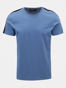 Modré tričko Selected Homme Rib