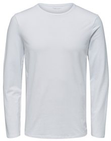 SELECTED HOMME Pánské triko SLHBASIC LS O-NECK TEE B NOOS Bright White S