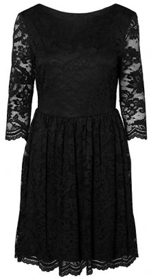 Vero Moda Dámské šaty VMALVIA 3/4 LACE SHORT DRESS Black XS