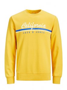 Jack&Jones Pánská mikina Jorretro Cali Sweat Crew Neck Yol Yellow Reg XL