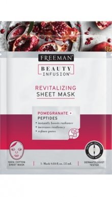 Freeman Revitalizační látková maska Granátové jablko Beauty Infusion (Revitalizing Sheet Mask) 25 ml
