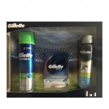 Gillette Power Rush sprej 150 ml + Gillette Series Gel Sensitive 200 ml + Coolwave voda po holení 100 ml dárková sada