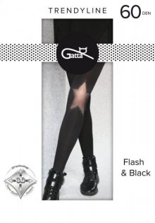 Gatta Flash &amp; Black wz.01 60 den punčochové kalhoty 3-M Nero