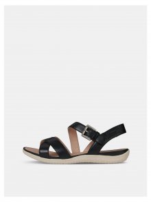 Černé dámské kožené sandály Geox Lea