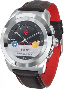 MyKronoz Hybridní hodinky ZeTime Premium Silver/Black - 39 mm