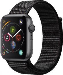 Apple Watch Series 4 40mm vesmírně šedý hliník s černým provlékacím sportovním řemínkem