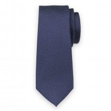 Úzká kravata tmavě modré barvy se žlutým vzorem 11131