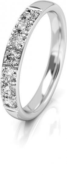 Art Diamond Dámský snubní prsten z bílého zlata se zirkony AUGDR015 50 mm