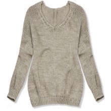 Cappuccino hnědý pletený pulovr