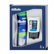 Gillette Series Sensitive gel na holení 200 ml + balzám po holení 75 ml pro muže dárková sada