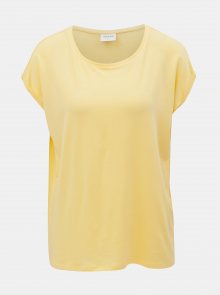 Žluté volné basic tričko AWARE by VERO MODA