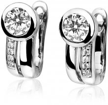 JVD Stříbrné náušnice se zirkony SVLE0051SH8BI00