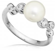 JVD Stříbrný prsten s pravou perlou SVLR0151SH8P1 52 mm