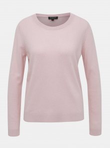 Světle růžový kašmírový basic svetr Selected Femme Aya