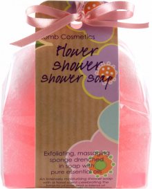 Bomb Cosmetics Sprchové masážní mýdlo s houbičkou Flower Shower (Shower Soap) 140 g