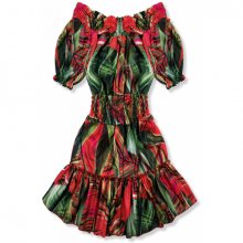 Červeno-zelené šaty Serena/O&#039;la Voga