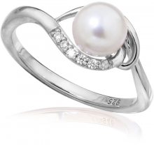 JVD Stříbrný prsten s pravou perlou SVLR0235SH8P1 57 mm
