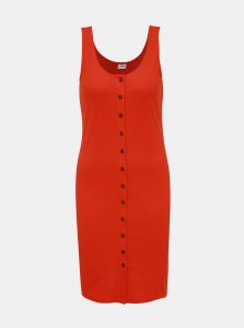 Červené žebrované šaty Jacqueline de Yong Nevada