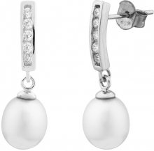 JVD Stříbrné náušnice s pravými perlami SVLE0164SD2P100