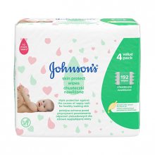JOHNSON`S Baby Vlhčené ubrousky pro děti (Skin Protect Wipes) 4 x 48 ks