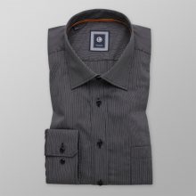 Košile Slim Fit tmavě šedý vzor (výška 176-182) 11033