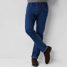 Blancheporte Riflové kalhoty z pružné bavlny modrá 40