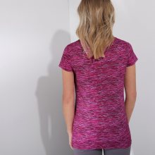 Blancheporte Melírované tričko s krátkými rukávy purpurový melír 38/40