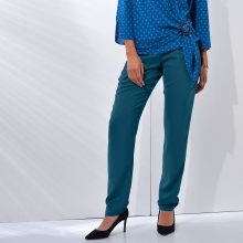 Blancheporte Vzdušné jednobarevné kalhoty modrá tyrkysová 36