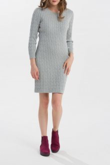 ŠATY GANT STRETCH COTTON CABLE DRESS