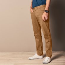 Blancheporte Rovné kalhoty s 5 kapsami, bavlna okrová 40
