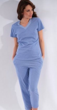Cana 033 Dámské pyžamo S modrá melanž