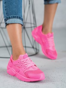 Trendy dámské růžové  tenisky bez podpatku