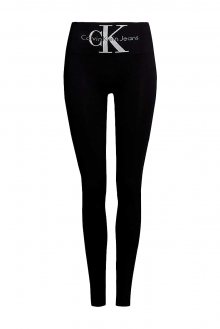 Calvin Klein černé legíny s vysokým pasem Jeans Logo High Waist - M