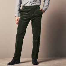 Blancheporte Manšestrové kalhoty, nastavitelný pas zelená 42