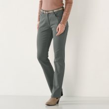 Blancheporte Strečové rovné kalhoty khaki 36
