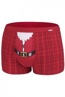 Cornette Merry Christmas Belt Pánské boxerky L červená
