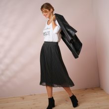 Blancheporte Plisovaná sukně s pružným pasem černá 42/44