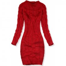Pletené červené šaty