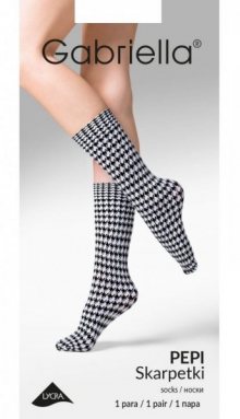 Gabriella Pepi 687 ponožky Univerzální nero-bianco/černá-bílá