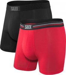 SAXX Sada pánských boxerek VIBE BOXER BRIEF 2PK black/red S