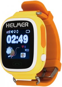 Helmer Chytré dotykové hodinky s GPS lokátorem LK 703 žluté + SIM karta GoMobil s kreditem 50 Kč