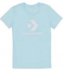 Converse tyrkysové tričko Star Chevron Core s bílým logem - L