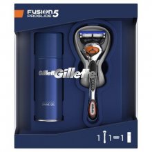 Gillette Oblíbená sada na holení Fusion5 ProGlide Holicí strojek + Gel na holení Sensitive 75 ml